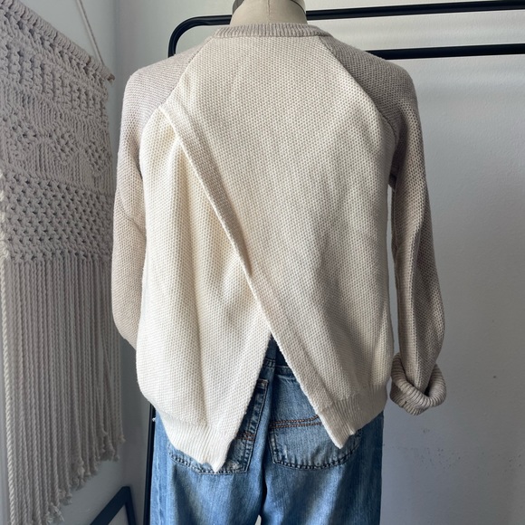 Madewell province cream cross back knit sweater - Picture 6 of 6